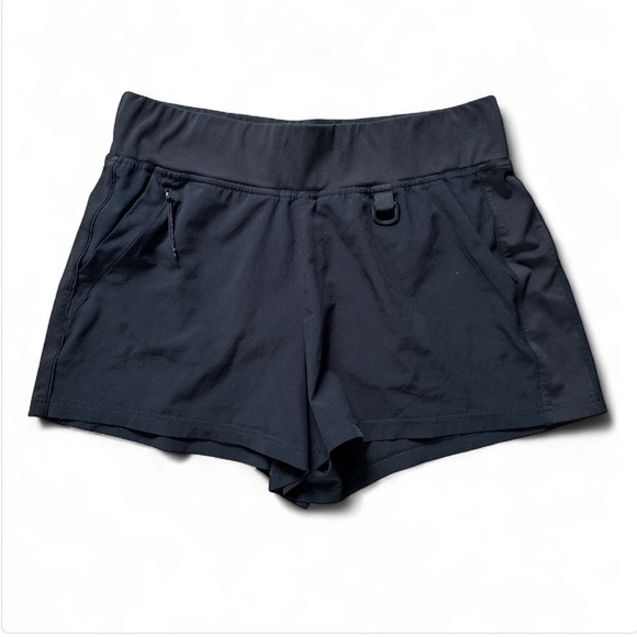 Avalanche Pants - AVALANCHE Black Athletic Shorts Lightweight Performance large